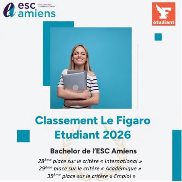 Classement Le Figaro Étudiant 2026 : le Bachelor de l’ESC Amiens parmi les meilleurs Bachelors de France - École Supérieure de Commerce d